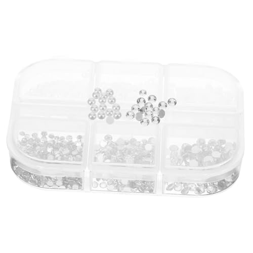 VICASKY 1 Schachtel Flache Nagelcharms mit Perlen für Diy Nageldekoration Einfach Anzuwenden Leicht und Langlebig für Zuhause und Profis Weihnachtsgeschenke für Nail Art von VICASKY
