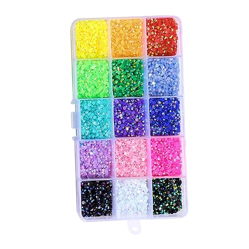 VICASKY 1 Schachtel Flachrücken Harz Bunte Strasssteine Nageldekoration Farben Diy für Kreative Nagelkunst für Fingernägel und Fußnägel Leicht und Sicher Anwendung VICASKY 1 Schachtel Flachrücken Harz Bunte Strasssteine Nageldekoration Farben Diy für Kreative Nagelkunst für Fingernägel und Fußnägel Leicht und Sicher Anwendung von VICASKY