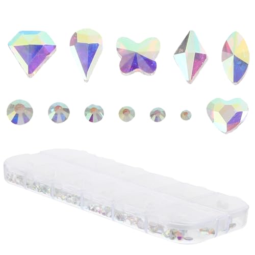 VICASKY 1 Schachtel Nail Art Dekorationsset Fächer Glitzersteine für Diy Nägel Ab Wasserstrasssteine Vielseitige Nail Art Zubehör für Designs und Handwerksprojekte VICASKY 1 Schachtel Nail Art Dekorationsset Fächer Glitzersteine für Diy Nägel Ab Wasserstrasssteine Vielseitige Nail Art Zubehör für Designs und Handwerksprojekte von VICASKY