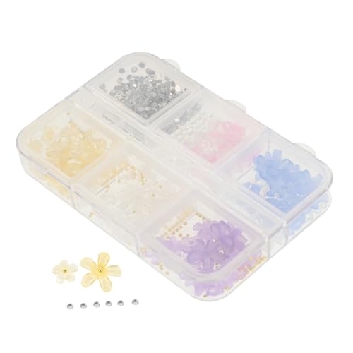 VICASKY 1 Schachtel Nail Charms Blumen Nageldekorationen aus Langlebigem Kunststoff Bunte Nagelkunst Zubehör für DIY Maniküre Zuhause und Salon Praktische und Einfache Anwendung VICASKY 1 Schachtel Nail Charms Blumen Nageldekorationen aus Langlebigem Kunststoff Bunte Nagelkunst Zubehör für DIY Maniküre Zuhause und Salon Praktische und Einfache Anwendung von VICASKY