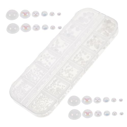 VICASKY 1 Schachtel Perlenschmuck Flache Perlen Nagelschmuck Perlen Nagel Charms Perlennägel, Klobige Flocken Perlen Für Nägel Winzige Reize Nagelkunst-anhänger Weiß Plastik VICASKY 1 Schachtel Perlenschmuck Flache Perlen Nagelschmuck Perlen Nagel Charms Perlennägel, Klobige Flocken Perlen Für Nägel Winzige Reize Nagelkunst-anhänger Weiß Plastik von VICASKY