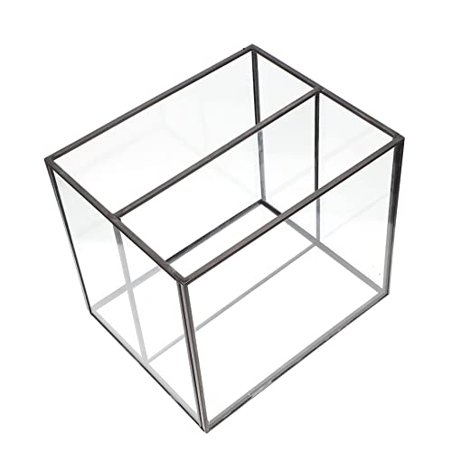 VICASKY 1 Stück Kosmetik Aufbewahrungsbox Fächern Schmuck Sortierbox mit Kupferrahmen Multifunktionale Organizer für Kosmetik Schmuck und Kleine Gegenstände Design für Heimorganisation von VICASKY