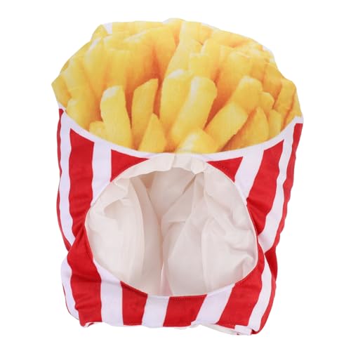VICASKY 1 Stück Pommes-Frites-Hut Partyzubehör Karnevalshut Neuheit Hüte Partyhut Kostümhut Pommes-Frites-Stütze Neuheit Hut Fotokabinenhüte Festivalhut PP Baumwolle von VICASKY