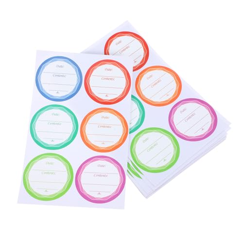 VICASKY 10 Blatt Wasserdichte Ölbeständige Runde Etiketten für Vorratsgläser Selbstklebend Ablösbar Beschriftbar Wiederverwendbar für Küchenbehälter und Glasflaschen VICASKY 10 Blatt Wasserdichte Ölbeständige Runde Etiketten für Vorratsgläser Selbstklebend Ablösbar Beschriftbar Wiederverwendbar für Küchenbehälter und Glasflaschen von VICASKY