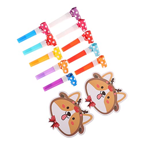 VICASKY 10 Sätze Pfeife Weihnachtsfeier Gebläse Partydekorationen party mitgebsel kinderparty mitgebsel celebration fun toy Blowouts Krachmacher Geburtstag Blowouts Hörner Plastik von VICASKY