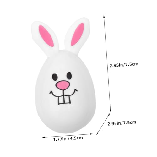 VICASKY 10 Stück Eier aus Kunststoff Bemalt Hasenform Befüllbar Wiederverwendbar Bunte Frühling Deko Geschenkbox Geeignet für Ostereiersuche und Festliche Dekoration von VICASKY