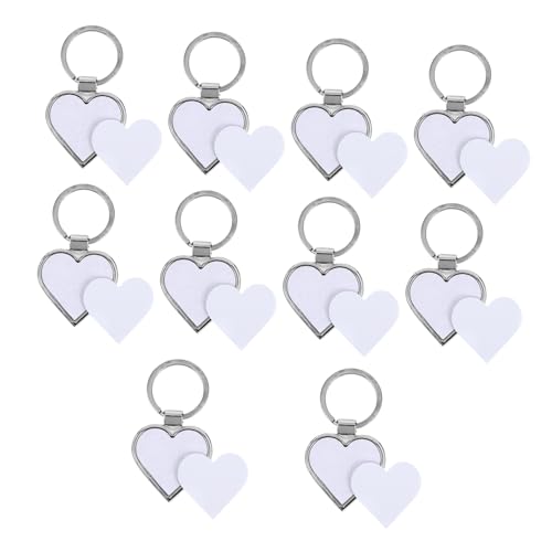 VICASKY 10 Stück Herzförmige Metall Schlüsselanhänger Blanko Sublimation DIY Anhänger für Wärmeübertragung Leichte Rostfreie Schlüsselringe zum Personalisieren und Basteln VICASKY 10 Stück Herzförmige Metall Schlüsselanhänger Blanko Sublimation DIY Anhänger für Wärmeübertragung Leichte Rostfreie Schlüsselringe zum Personalisieren und Basteln von VICASKY