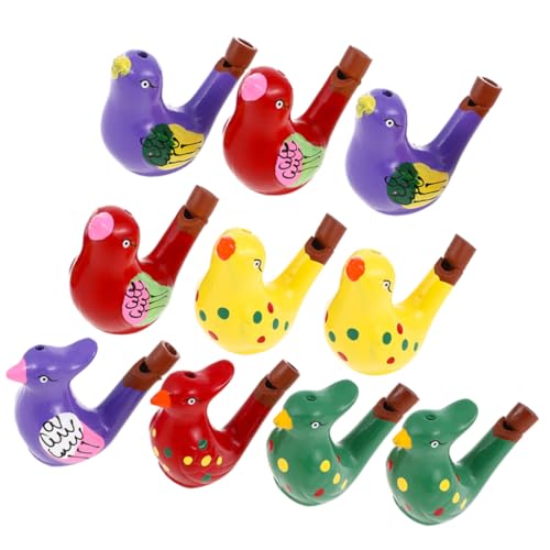VICASKY 10 Stück Keramische Vogelpfeifen Bunte für Angenehmem für Partys und Schulaufführungen VICASKY 10 Stück Keramische Vogelpfeifen Bunte für Angenehmem für Partys und Schulaufführungen von VICASKY