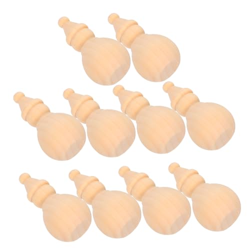 VICASKY 10 Stück Schneemann Holzfiguren aus Naturholz Blanko Holzpuppen zum Bemalen Kindgerechte Diy Bastelfiguren für Weihnachtsdekoration und Kreative Gruppenprojekte von VICASKY