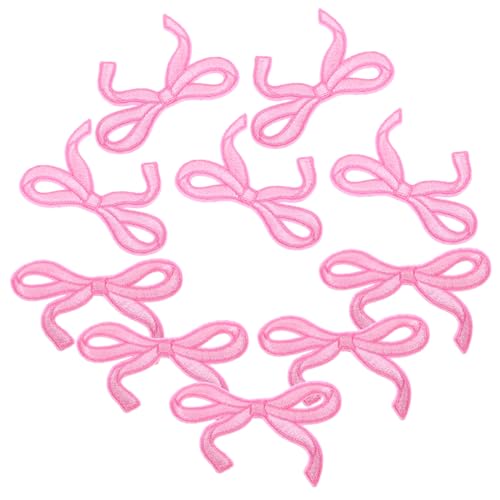 VICASKY 10 Stück Teiliges Bestickte Schleifen Aufbügler Patches Rosa Schleifen Applikationen für Jeans Jacken Hüte Rucksäcke Langlebige Vielseitige DIY Bügelbilder für Kleidung und VICASKY 10 Stück Teiliges Bestickte Schleifen Aufbügler Patches Rosa Schleifen Applikationen für Jeans Jacken Hüte Rucksäcke Langlebige Vielseitige DIY Bügelbilder für Kleidung und von VICASKY