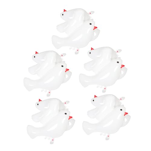 VICASKY 10 Stück Teiliges Große Weiße Tauben Folienballons Peace Dove Design für Taufen Babypartys Gender Reveal und Festliche Partylayouts von VICASKY