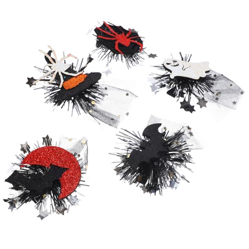 VICASKY 10 Stück Teiliges Halloween Haarspangen Netzstoff Haarschmuck mit Hexenhut Geist Spinnennetz Fledermaus Motiven für Damen Mädchen Party Zubehör Rutschfest Langlebig für Haartypen VICASKY 10 Stück Teiliges Halloween Haarspangen Netzstoff Haarschmuck mit Hexenhut Geist Spinnennetz Fledermaus Motiven für Damen Mädchen Party Zubehör Rutschfest Langlebig für Haartypen von VICASKY