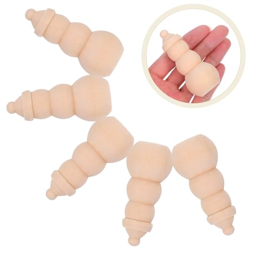 VICASKY 10 Stück Teiliges Mini Holz Weihnachts Schneemann Puppen Unbemalt Naturholz DIY Malspaß für Kreative Weihnachtsdeko Kleine Holzfiguren zum Bemalen von VICASKY