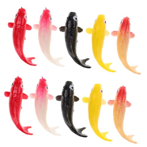 VICASKY 10 Stück Teiliges Miniatur Koi Fisch Modelle für Aquarien Realistische Resin Dekorationen Simulierte Koi Ornamente für Fischbecken und Kreative Szenen Rot Rot VICASKY 10 Stück Teiliges Miniatur Koi Fisch Modelle für Aquarien Realistische Resin Dekorationen Simulierte Koi Ornamente für Fischbecken und Kreative Szenen Rot Rot von VICASKY