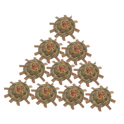 VICASKY 10 Stück Teiliges Miniatur Strohhüte aus Handgewebtem Material Dekorative Puppenhüte für DIY Bastelprojekte und Foto Requisiten Kleine Mini Hüte für Kreative Partydekorationen VICASKY 10 Stück Teiliges Miniatur Strohhüte aus Handgewebtem Material Dekorative Puppenhüte für DIY Bastelprojekte und Foto Requisiten Kleine Mini Hüte für Kreative Partydekorationen von VICASKY