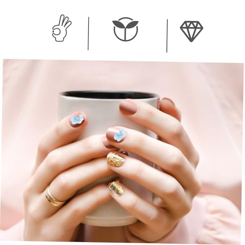 VICASKY 10 Stück Teiliges Nagelblumen dekor mit Strasssteinen und Resin blumen DIY Nagelkünstler Zubehör für Natürliche und Künstliche Nägel Langlebig und Auffällig für Profi und von VICASKY