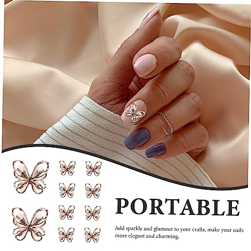 VICASKY 10 Stück Teiliges Nageldesign mit Schmetterling Manicure Dekorationen Roségoldene Cat Eye Strassverzierung DIY Nail Art Schmuck für Stilvolle Fingernägel und Besondere Anlässe VICASKY 10 Stück Teiliges Nageldesign mit Schmetterling Manicure Dekorationen Roségoldene Cat Eye Strassverzierung DIY Nail Art Schmuck für Stilvolle Fingernägel und Besondere Anlässe von VICASKY