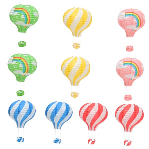 VICASKY 10 Stück Teiliges Papier heißluftballon lampion Bunte Wiederverwendbare Hängedeko für Klassenzimmer Flur Kindergeburtstag Hochzeit Kindergarten Einfache Montage Lebendige Farben VICASKY 10 Stück Teiliges Papier heißluftballon lampion Bunte Wiederverwendbare Hängedeko für Klassenzimmer Flur Kindergeburtstag Hochzeit Kindergarten Einfache Montage Lebendige Farben von VICASKY