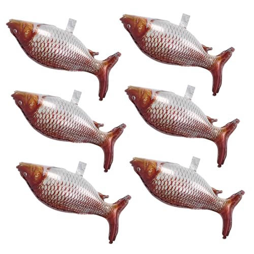 VICASKY 10 Stück Teiliges Realistische Karpfen Folienballons aus Aluminiumfolie Fischförmige Partydekorationen für Angel und Geburtstagspartys Kindgerechtes Design Langlebig und VICASKY 10 Stück Teiliges Realistische Karpfen Folienballons aus Aluminiumfolie Fischförmige Partydekorationen für Angel und Geburtstagspartys Kindgerechtes Design Langlebig und von VICASKY