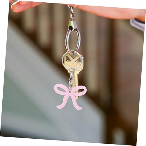 VICASKY 10 Stück Teiliges Rosa Schleifen Schlüsselanhänger aus Strapazierfähigem PVC Modisch und Praktisch für Geburtstagsfeiern Babypartys und Junggesellinnenabschiede Elegantes von VICASKY