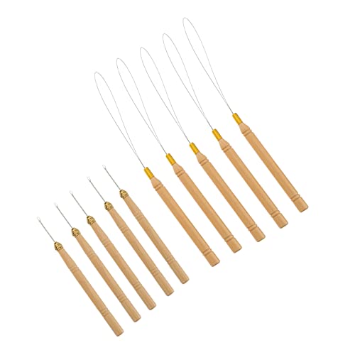 VICASKY 10 Stück Teiliges Set Dreadlock Häkelnadeln mit Ergonomischem Holzgriff Haarwebnadeln für Dreadlocks zum Reparieren Festigen und Flechten von Haaren Tragbar für Zuhause und Salon VICASKY 10 Stück Teiliges Set Dreadlock Häkelnadeln mit Ergonomischem Holzgriff Haarwebnadeln für Dreadlocks zum Reparieren Festigen und Flechten von Haaren Tragbar für Zuhause und Salon von VICASKY
