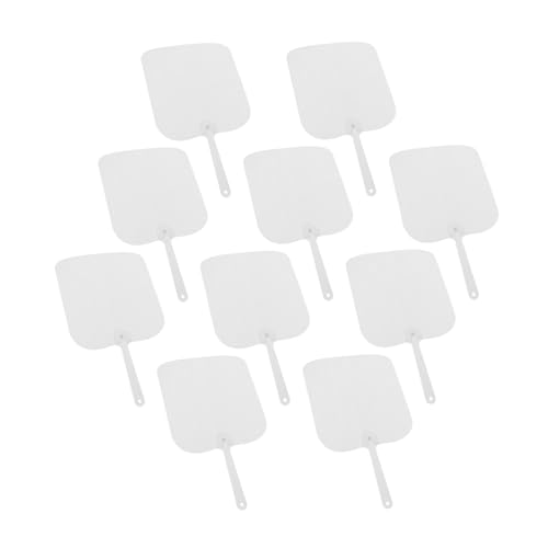 VICASKY 10 Stück Teiliges Set Leere Sublimationsfächer aus Pet Handgehaltener Fächer für Diy Projekte für Kirchenfeiern Hochzeiten und Partys Leicht und Sicher Praktisch für Designs von VICASKY