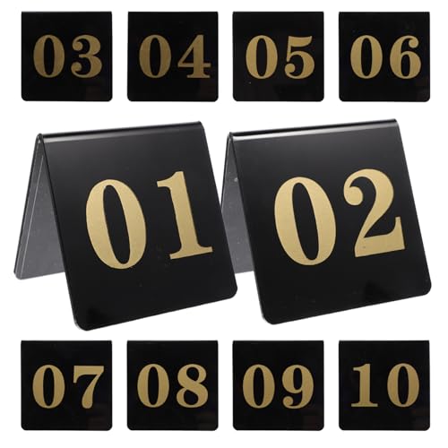 VICASKY 10 Stück Teiliges Tischnummern für Hochzeiten Jubiläen Feiern Doppelseitige Tischdekoration Design Robust und Leicht zu Reinigen für Veranstaltungen und Catering VICASKY 10 Stück Teiliges Tischnummern für Hochzeiten Jubiläen Feiern Doppelseitige Tischdekoration Design Robust und Leicht zu Reinigen für Veranstaltungen und Catering von VICASKY
