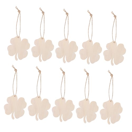 VICASKY 10 Stück Teiliges Vierblättrige Holzanhänger mit Juteseil Unbehandelte DIY Holzscheiben zum Basteln Glückssymbol Holzklötzchen für St Patrick's Day Deko und Vielseitige VICASKY 10 Stück Teiliges Vierblättrige Holzanhänger mit Juteseil Unbehandelte DIY Holzscheiben zum Basteln Glückssymbol Holzklötzchen für St Patrick's Day Deko und Vielseitige von VICASKY