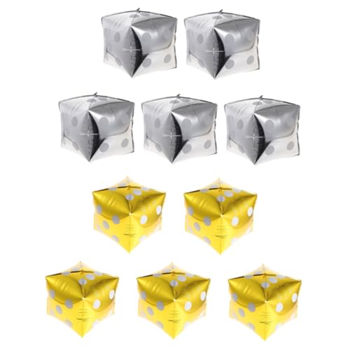 VICASKY 10 Stück Teiliges Würfel Folienballon Gold und Silber Langlebige Aluminiumfolie Partydeko für Hochzeit Themenparty und Fotorequisiten Wiederverwendbar Metallisch Schimmernd VICASKY 10 Stück Teiliges Würfel Folienballon Gold und Silber Langlebige Aluminiumfolie Partydeko für Hochzeit Themenparty und Fotorequisiten Wiederverwendbar Metallisch Schimmernd von VICASKY