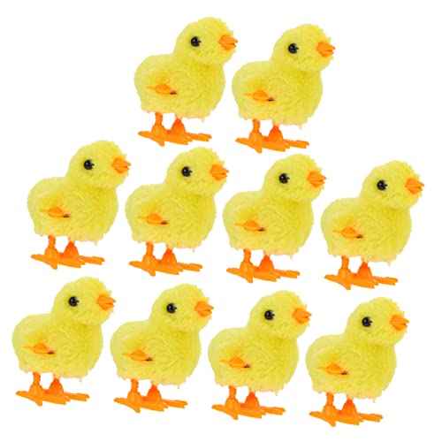 VICASKY 10 Stück Uhrwerk Huhn Hühnerspielzeug Für Hühnerstall Küken Kinderspielzeug Haushaltsspielzeug Für Aufwinden Kinderbedarf Lustiges Aufziehspielzeug Plüschstoffe von VICASKY