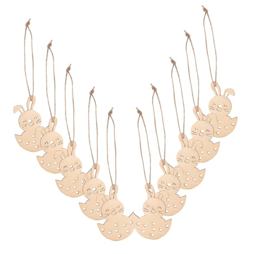 VICASKY 10 Stück Unvollendete Holz Hasenfiguren für Ostern DIY Malen Hängende Dekorationen für Osterfeiern Vielseitige Holzornamente für Kreative Bastelprojekte VICASKY 10 Stück Unvollendete Holz Hasenfiguren für Ostern DIY Malen Hängende Dekorationen für Osterfeiern Vielseitige Holzornamente für Kreative Bastelprojekte von VICASKY