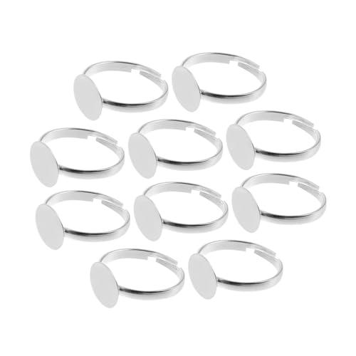 VICASKY 10 Stück Verstellbare Ringrohlinge aus Zinklegierung Diy Schmuckbasis für Ringgestaltungen für Designs und Familie VICASKY 10 Stück Verstellbare Ringrohlinge aus Zinklegierung Diy Schmuckbasis für Ringgestaltungen für Designs und Familie von VICASKY