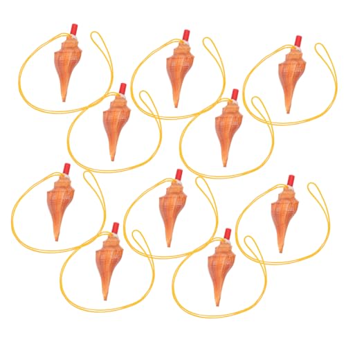 VICASKY 10 Stücke Conch Pfeife Mit Lanyard Laut Und Spaß Conch-förmigen Pfeife Spielzeug Kinder Noise Maker Party Favor Reise Souvenir von VICASKY
