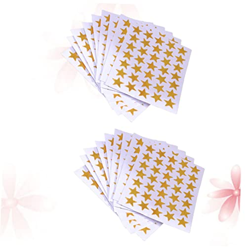 VICASKY 100 Stück Belohnungsaufkleber Sticker für schultüte kinderzimmerdeko kühlschrankaufkleber Papieraufkleber Stickers for Aufkleber Kindergartenzubehör Klebeetikett Golden von VICASKY