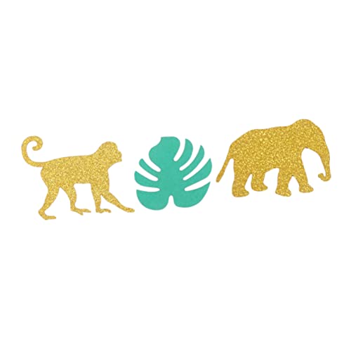 VICASKY 100 Stück Hawaiian Jungle Thema Monstera Tier Papier Konfetti Dekorationen für Geburtstagsfeiern Kreative Party Deko mit Tiermotiven und Glänzenden Akzenten VICASKY 100 Stück Hawaiian Jungle Thema Monstera Tier Papier Konfetti Dekorationen für Geburtstagsfeiern Kreative Party Deko mit Tiermotiven und Glänzenden Akzenten von VICASKY