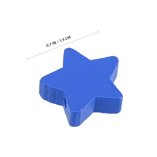 VICASKY 100 Stück Holzsterne Perlen Fünfzackige Patriotic Star DIY Zubehör Natürliche Holzperlen Für Unabhängigkeitstag Bastelprojekte Kreative Schmuckherstellung von VICASKY