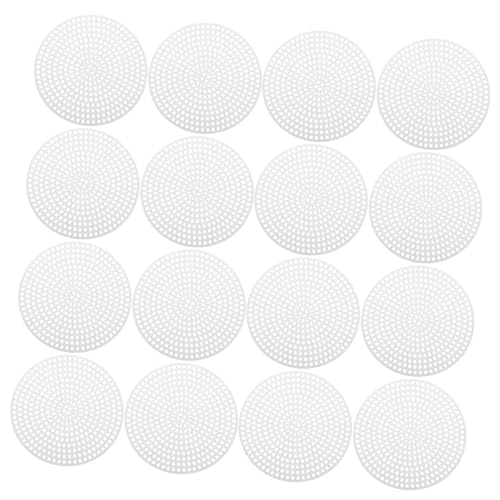 VICASKY 100 Stück Runde Kunststoff Mesh Platten für Häkeln und Basteln Vielseitige Stramin für Diy Taschenprojekte Langlebig und Leicht zu Reinigen von VICASKY