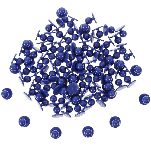 VICASKY 100 Stücke Kunststoff Kochknöpfe Runde Jacke Kochknöpfe Kochmantel Knopfknopf Beweglicher Kugelknopf Ersatz Für Kleidung Dekoratives Accessoires Blau von VICASKY