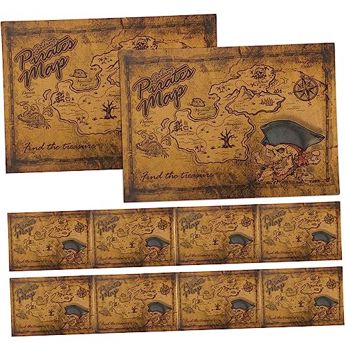 VICASKY 10St Schatzkarte Aquarium-Ornamente Piratenzubehör für Halloween-Platte Füllstoffe spaß the adventures Spielkarte Schatzsuche Piraten-Partyspiel-Requisiten Papier VICASKY 10St Schatzkarte Aquarium-Ornamente Piratenzubehör für Halloween-Platte Füllstoffe spaß the adventures Spielkarte Schatzsuche Piraten-Partyspiel-Requisiten Papier von VICASKY