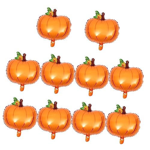 VICASKY 10Stücke Kürbisballons aus Aluminiumfolie für Thanksgiving Dekoration Zubehör für Herbst und Themenpartys Orangefarbenes Design VICASKY 10Stücke Kürbisballons aus Aluminiumfolie für Thanksgiving Dekoration Zubehör für Herbst und Themenpartys Orangefarbenes Design von VICASKY