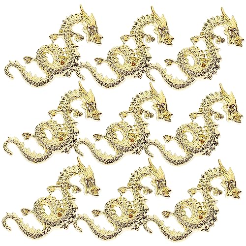 VICASKY 10Stücke Nagelcharms für Damen Dragon Maniküre Kunst Dekorationen aus Metall mit Edelsteinen für DIY Nageldesign und Professionelle Maniküre von VICASKY