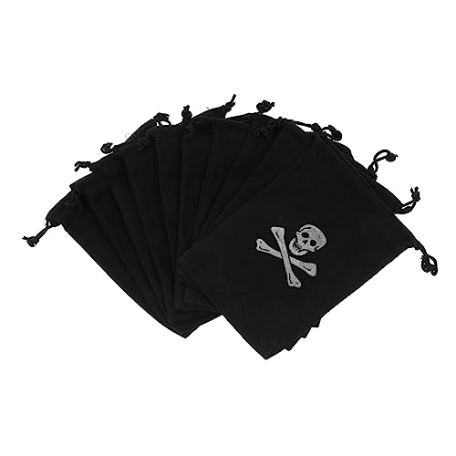 VICASKY 10Stücke Piratenbeutel für Halloween Kordelzug Aufbewahrungstaschen für Süßigkeiten und Schmuck für Partys und Festliche Anlässe VICASKY 10Stücke Piratenbeutel für Halloween Kordelzug Aufbewahrungstaschen für Süßigkeiten und Schmuck für Partys und Festliche Anlässe von VICASKY