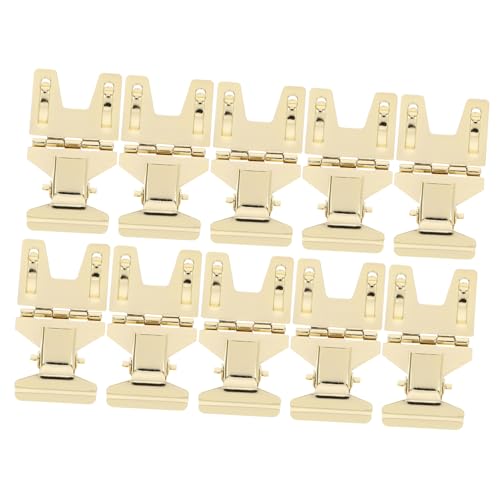 VICASKY 10Stücke Preisschild Halter Clip Robuster Etiketten Tag Clip für Merchandise Anzeige für Preisauszeichnung und Werbung Geschäften Goldfarben von VICASKY