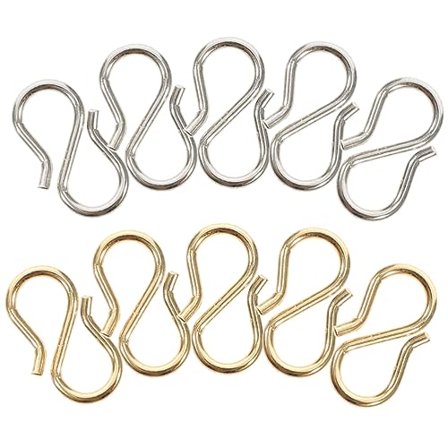 VICASKY 10Stücke S Form Schmuckherstellung Schnallen aus DIY Verschlüsse für Armbänder und Robust und Rostfrei für Kreative Handwerksprojekte von VICASKY