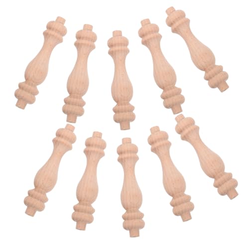 VICASKY 10Stücke Spindeln Holzbaluster für Möbeldekoration DIY Bastelprojekte und Künstlerische Heimgestaltung Ungeschliffen und Handgefertigt von VICASKY