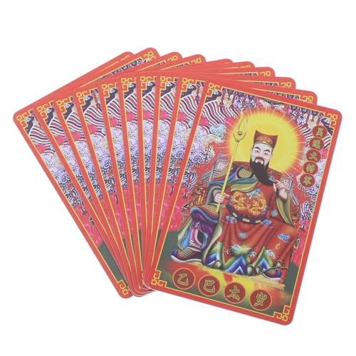 VICASKY 10Stücke Tai Sui Amulettkarte für Jahr der Schlange und Reichtumsschutzkarte aus Langlebigem Material der Chinesischen Tradition von VICASKY