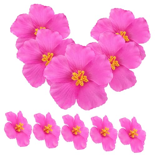 VICASKY Künstliche Hibiskusblüten Zur Dekoration 10er-Pack Künstliche Hibiskusblüten Realistischer Eva-Hibiskus Zum Basteln Tropische Partydekoration Und Lebendig von VICASKY