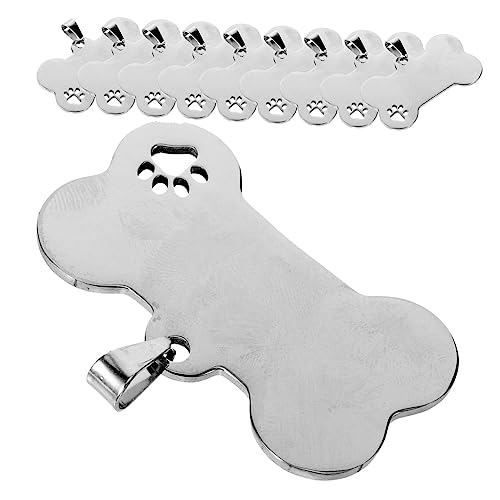 VICASKY 10stücke Edelstahl Hundemarken Rohlinge Knochen Form Haustier Katze Id Anhänger Zum Gravieren Metallstempel Rohlinge Bastel VICASKY 10stücke Edelstahl Hundemarken Rohlinge Knochen Form Haustier Katze Id Anhänger Zum Gravieren Metallstempel Rohlinge Bastel von VICASKY