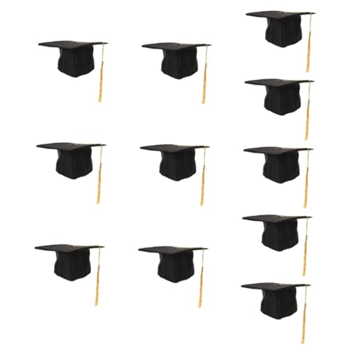 VICASKY 11 Stück Verstellbarer Doktorhut Bachelor Graduation Cap in Schwarz mit Gelber Quaste Portable Studentenhut für Abschlussfeiern Hochschule Universität und Abitur VICASKY 11 Stück Verstellbarer Doktorhut Bachelor Graduation Cap in Schwarz mit Gelber Quaste Portable Studentenhut für Abschlussfeiern Hochschule Universität und Abitur von VICASKY