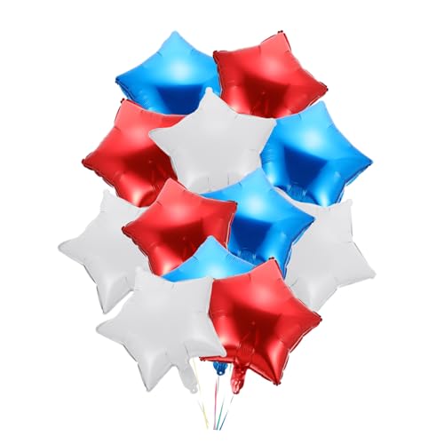 VICASKY 12 Stück Teiliges Aluminium Folien Sternballon Rot Weiß Blau Patriotische Luftballons für Partydekoration Independence Day Feier Sichere Langlebige Folienballons VICASKY 12 Stück Teiliges Aluminium Folien Sternballon Rot Weiß Blau Patriotische Luftballons für Partydekoration Independence Day Feier Sichere Langlebige Folienballons von VICASKY